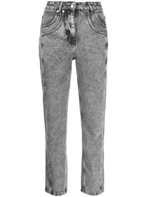 IRO acid-wash cropped jeans - Grey