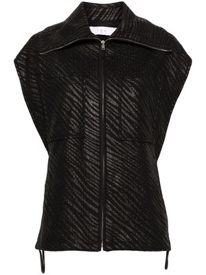 IRO Alina zebra-print vest - Black