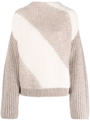 IRO Arzel constrast knitted jumper - Neutrals