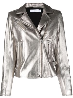 IRO Ashville cropped biker jacket - Silver