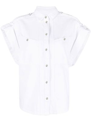 IRO Azali short-sleeved denim shirt - White