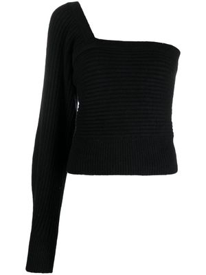 IRO Baidy asymmetric chunky-knit top - Black