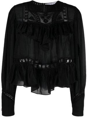 IRO bead-embellished long-sleeve blouse - Black