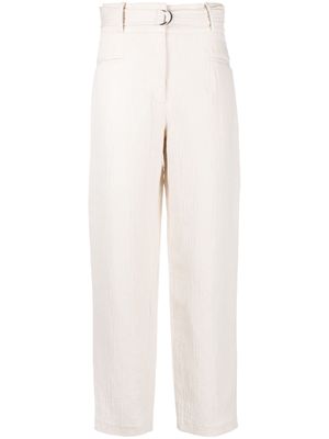 IRO belted high-waisted trousers - Neutrals