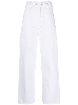IRO belted straight-leg jeans - White