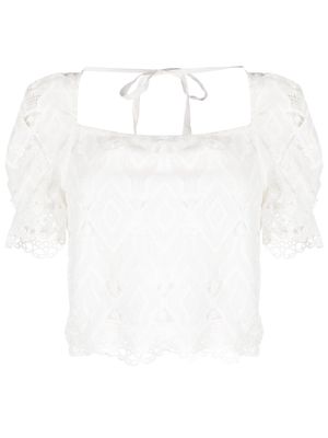 IRO broderie-anglaise short-sleeve top - White