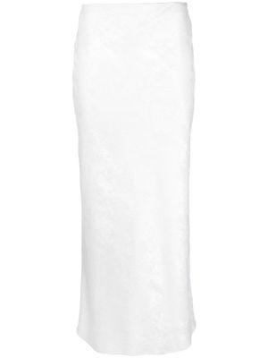 IRO Carisa long lamé skirt - White
