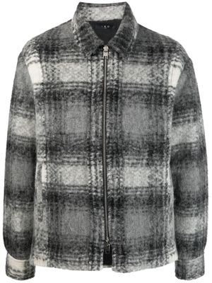 IRO check-pattern shirt jacket - Grey