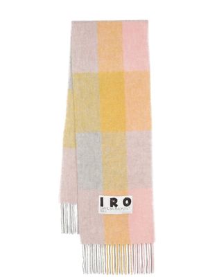 IRO colour-block brushed scarf - Pink