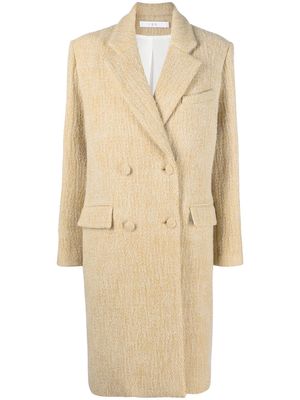 IRO cotton-wool double-breasted coat - Neutrals