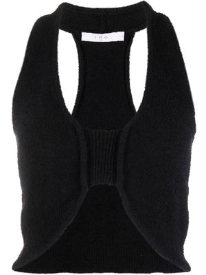 IRO cropped knitted vest - Black
