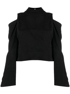 IRO cut-out long-sleeve blouse - Black