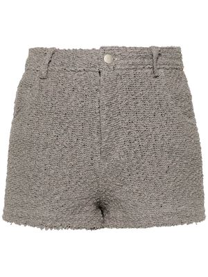 IRO Daphna high-waisted bouclé shorts - Grey