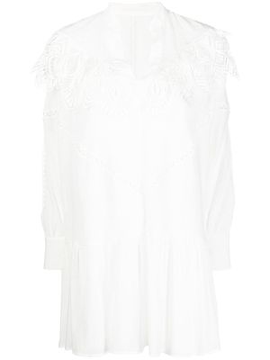 IRO Dovy lace-panelled minidress - White