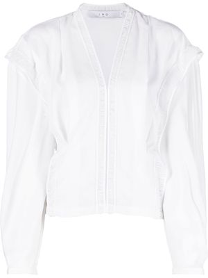 IRO Elea lace-detail V-neck blouse - White