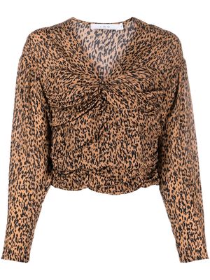 IRO Ernesta leopard-print blouse - Black
