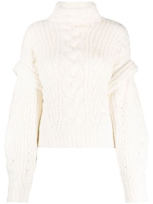 IRO Espelia cable-knit jumper - White