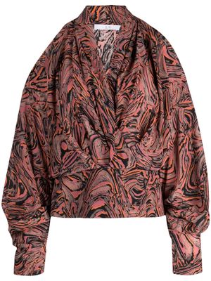 IRO Felice abstract-pattern silk blouse - Multicolour