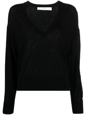 IRO fine-knit V-neck jumper - Black