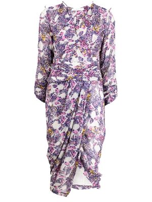 IRO floral-print mid-length dress - Purple