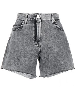 IRO frayed cotton denim shorts - Black
