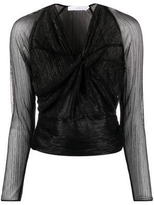 IRO gathered-detail long-sleeved blouse - Black