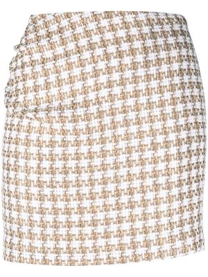 IRO gathered-detail tweed skirt - Neutrals