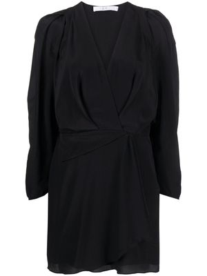 IRO Genara wrap silk minidress - Black