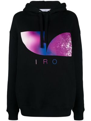 IRO graphic-print hoodie - Black
