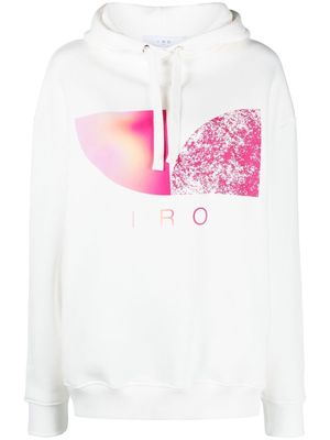 IRO graphic-print hoodie - White