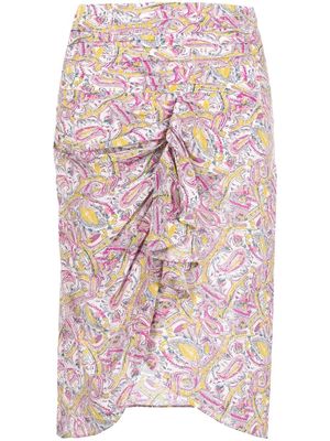IRO graphic-print knee-length skirt - Pink