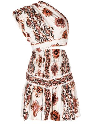 IRO graphic-print one-shoulder dress - Multicolour