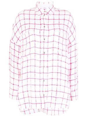IRO grid tweed shirt - Pink