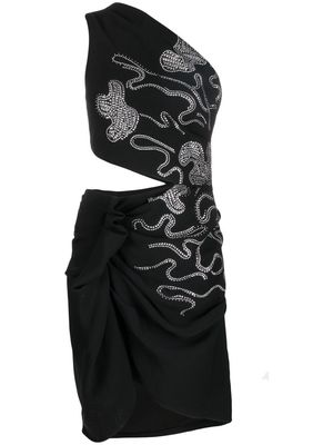 IRO high-shine abstract detail dress - Black