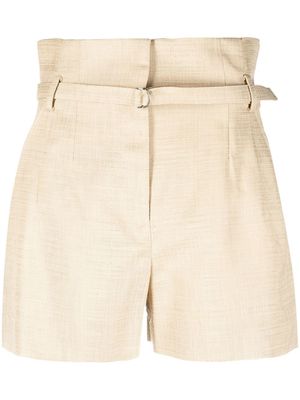 IRO high-waist belted mini shorts - Neutrals