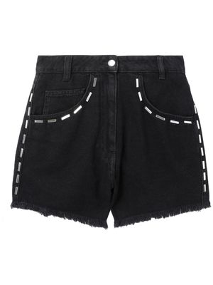 IRO high-waisted cotton shorts - Black