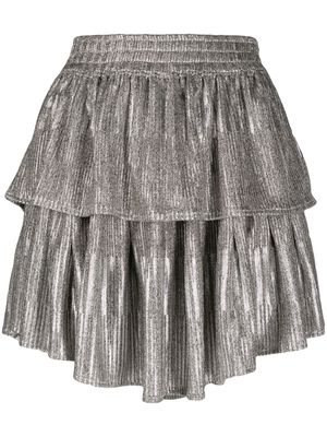 IRO Imama layered-design mini skirt - Silver