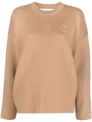 IRO intarsia knit-logo jumper - Brown