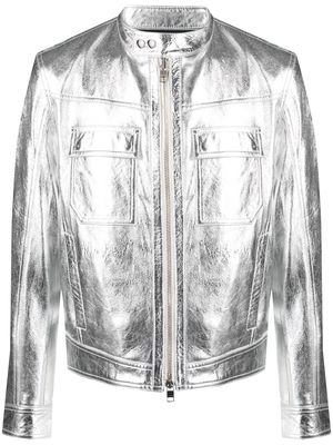 IRO Irown metallic artificial-leather jacket - Silver
