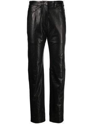 IRO Jalil slim-cut leather trousers - Black