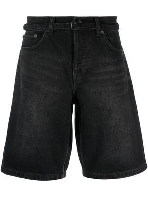 IRO Jari distressed-effect denim shorts - Black