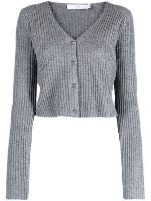 IRO Keyra wool-cashmere cropped cardigan - Grey