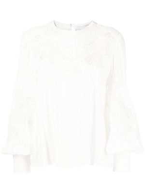 IRO lace-trim detail blouse - White