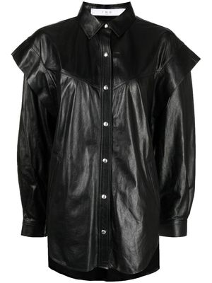 IRO layered press-stud long-sleeve shirt - Black