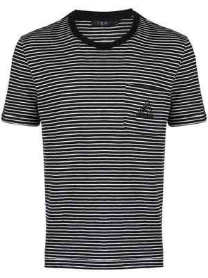 IRO logo-embroidered striped T-shirt - Black