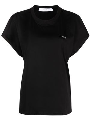 IRO logo-print cotton T-shirt - Black