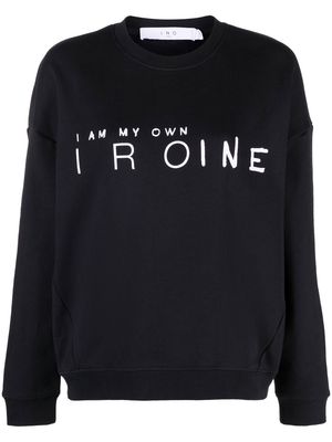 IRO logo-print crew neck T-shirt - Black