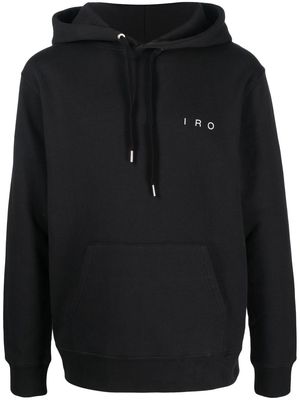IRO logo-print drawstring hoodie - Black