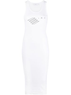IRO logo-print fitted dress - White