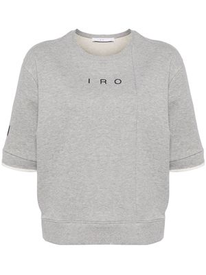 IRO logo-print short-sleeve sweatshirt - Grey